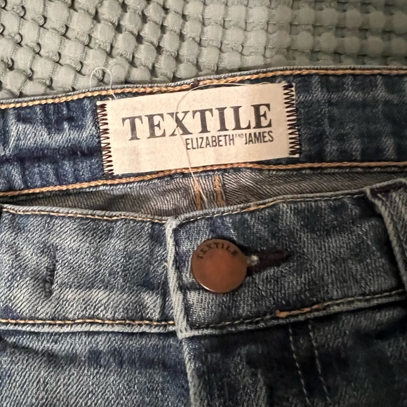 Elizabeth & James Textile Leather Patchwork Denim Jeans - Picture 9 of 9